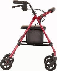Nova Journey 4205 Steel Rollator Walker Folding Seat Hand Brakes Storage Pouch