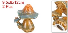 2Pcs Toilet Bolt Covers, Mushroom Decor Covers 3.74″x3.15″x4.72″, Blue-brown