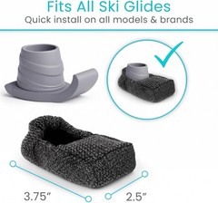 Vive Walker Ski Glide Covers (4 Pack) – Handicapped Accesories for Grey