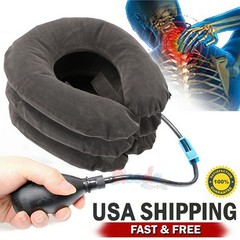 Adjustable Inflatable Neck Pillow Travel Cervical Neck Traction Collar Brace