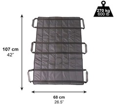 PEPE Mobility Bed Positioning Transfer Pad w/ 6 Reinforced 6 Handles 42″ x 27″