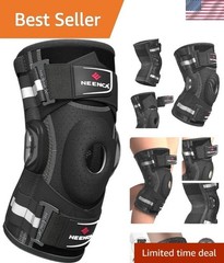 Adjustable Hinged Knee Support with Patented Design for Sports Injuries