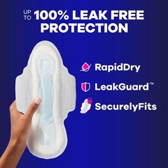 Always Maxi Pads Size 4 Overnight Absorbency Unscented with Wings, 33 Count