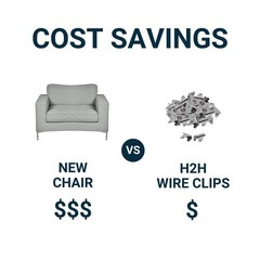 House2Home 40 Pack Upholstery Stay Wire Clips for Sofa, 40 Count, Silver