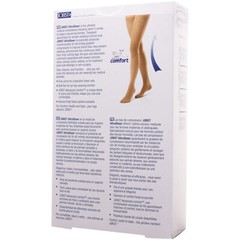 Jobst 30-40 Closed Toe Thigh High Stockings w/ Silicone Lace Band – Suntan
