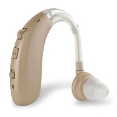 Hearing Aid OTC Digital Elderly Deaf Amplifier BTE Behind Ear, 1 Unit (Beige)