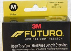 3M Futuro Medical Compression Open Toe / Heel Knee Length Medium Stockings Firm
