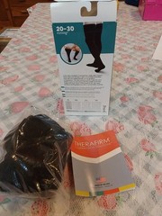 Therafirm Core Spun Gradient Compression Thigh High Support Socks 20-30 Med/S