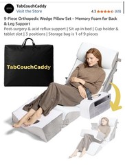 Tabcouchcaddy 8-Piece Orthopedic Wedge Pillow Set For Sleeping Post-Surgery