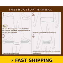 Vriksasana Posture SI Joint Belt for Sciatica Relief – Regular, Black
