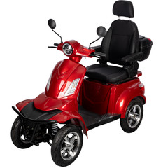 Heavy Duty 1000W 4-Wheel Electric Mobility Scooter 60V 3-Speed 500lbs Load Red