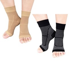 Open Toe Compression Socks Ankle Arch Support Planter Fasciitis Pain Socks USA