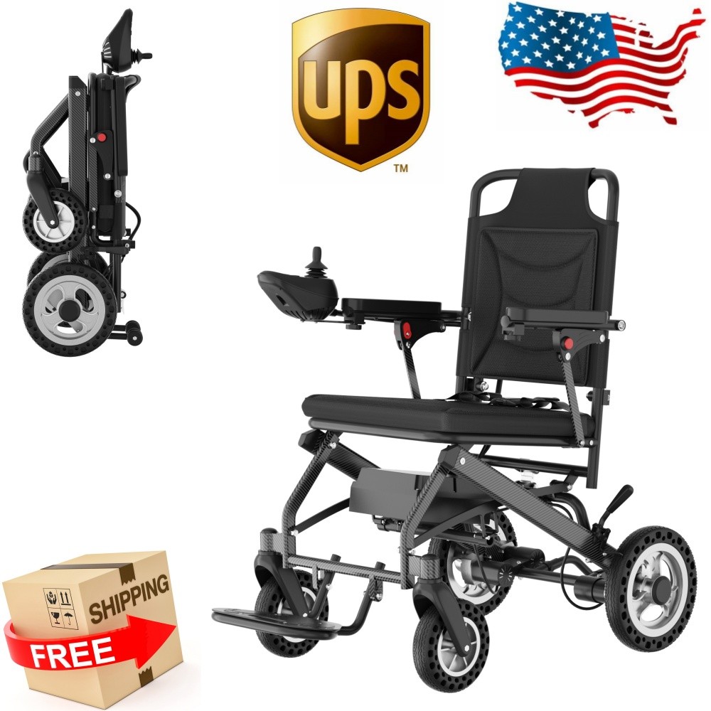 30lb Electric Wheelchair Folding Lightweight Portable Travel Mobility Powerchair