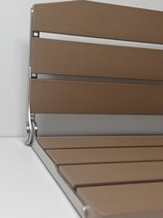 LEXDA 15 Inch HDPS Shower Seat Only with 304 Stainless Steel Frame.