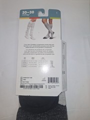 Core-Spun by Therafirm Gradient Compression Socks 20-30 mmHg Sz M Slate Blk Grey