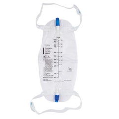 McKesson Urinary Leg Bag, Anti-Reflux Valve, Sterile, 1,000 mL Vinyl, Case of 48