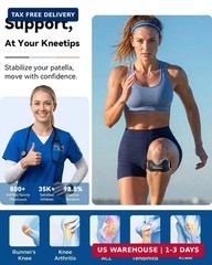 Patellar Tendon Support Strap, Patella Band for Running, Basketball, Hiking, Vol