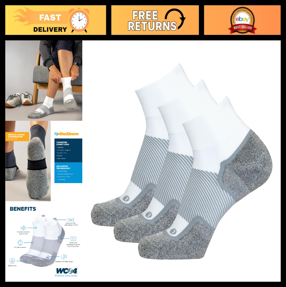 Diabetic Neuropathy Compression Socks – 3 Pack for Foot Pain Relief & Comfort