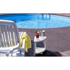 Corner Shower Bench HDPE Waterproof Double Layer Adjustable Feet Versatile Stool