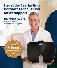 Everlasting Comfort Doctor Recommended Memory Foam Seat Cushion for Office