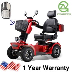 4 Wheel 500W Mobility Scooters 48V 20Ah 31 miles10mph 330lbs for Adult Senior