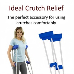 Crutch Pads Hand Grip Covers for Underarm Crutches – Comfortable Soft Cushion