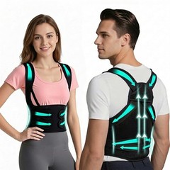 SUJEB Posture Corrector for Women and Men, Invisible Full Back Support Black