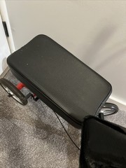 ELENKER Red/Black 4-Wheel Knee Walker Scooter, Adult, Handbrakes