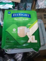 2 Packs FitRight Extra Optifit Briefs Diapers XL Adult Underwear 56-64In.“