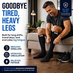 SB SOX 3-Pair Compression Socks for Men & Women (15-20mmHg) – Best Compressio…
