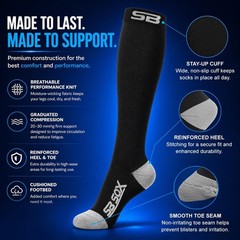 SB SOX Compression Socks for Men & Women (20-30mmHg) – Best Compression Socks…