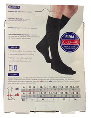 NEO G MEDICAL LUXURY MENS THERAPEUTIC COMPRESSION SOCKS BLACK XL 20-30 MMHG NEW