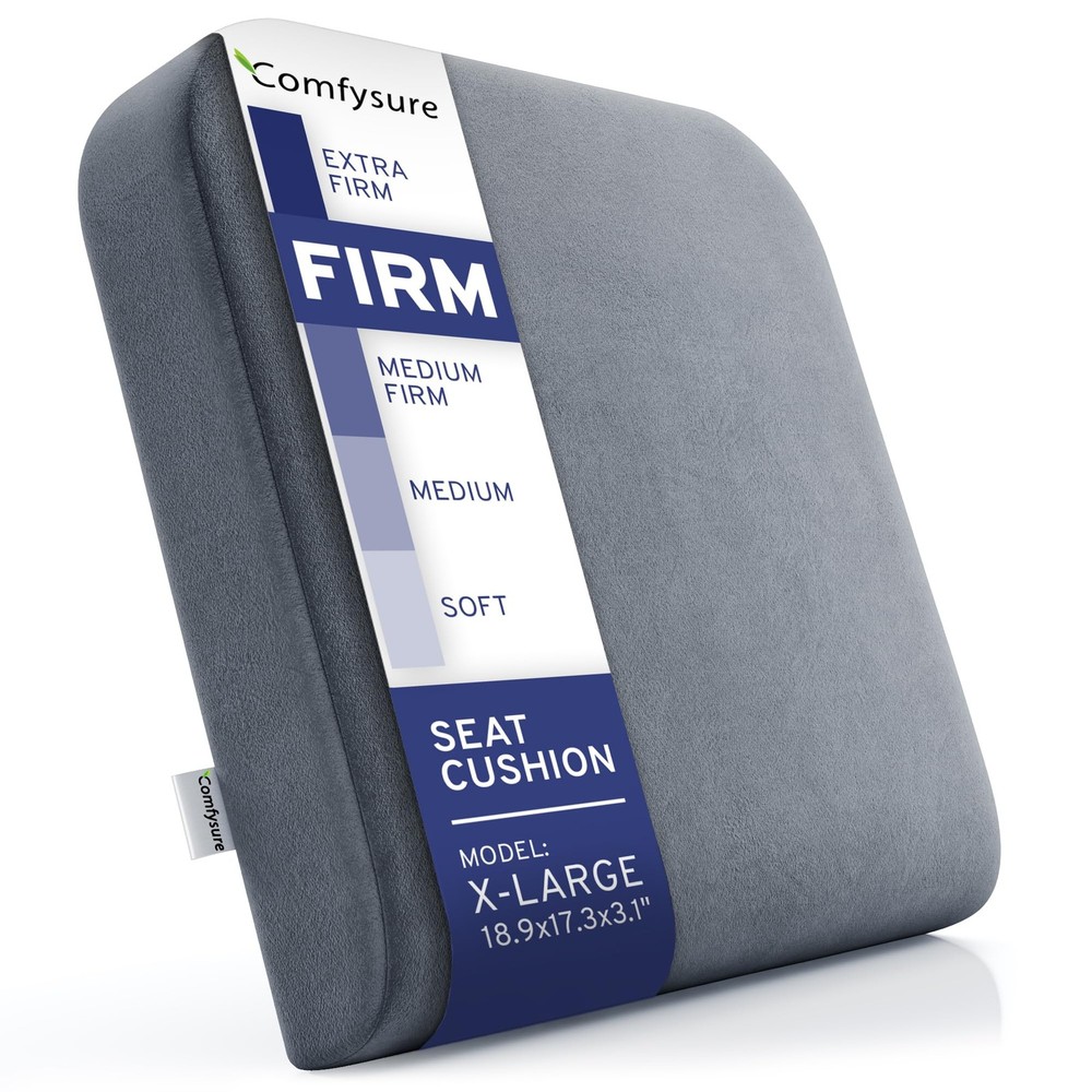 ComfySure Extra Large Firm Memory Foam Seat Cushion Wheelchair Office Car 19″x17