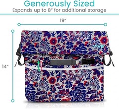 Water-Resistant Wheelchair Accessory Bag with Four Outer Pockets for Convenience