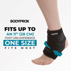 Bodyprox Ankle Support Brace, Breathable Neoprene Sleeve Adjustable Wrap, 1 Pack