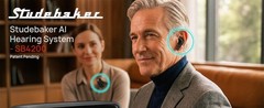 Studebaker AI Hearing System TV Base 2 Earbuds 2 Clip Mics Rechargeable