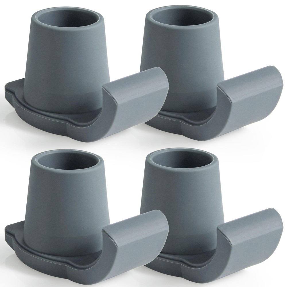 Walker Ski Glides for 1 1/8″ Folding Walkers, 4 Pack 1-1/8 Inch, Gray