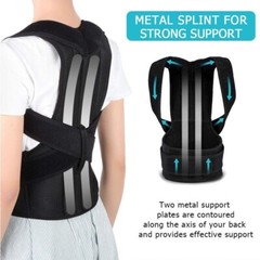 Posture Corrector Lumbar Lower Back Shoulder Support Brace Strap for Pain Relief