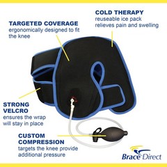 Knee Ice Pack Wrap with Compression for Knee Pain & Swelling Relief