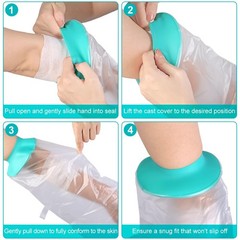 Quiheat 2Pk Waterproof Cast Covers For Shower Arm – Adult Mid Arm