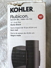 KOHLER Rubicon 16 in. Grab Bar in Matte Black