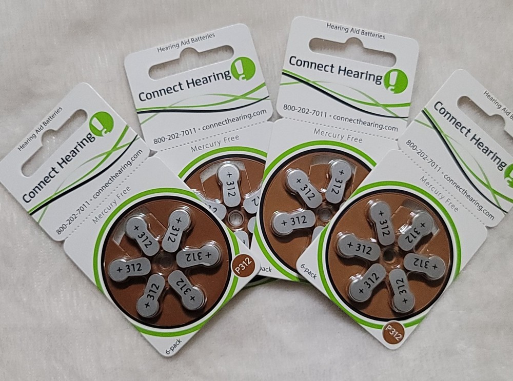 Connect Hearing Size P312 Hearing Aid Batteries – 24 count. US Seller