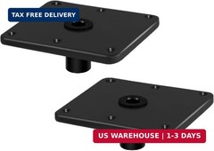 Aluminum Boat Seat Base, 7 x7 Inches, Boat Seat Pedestal Base Black 2 Pack