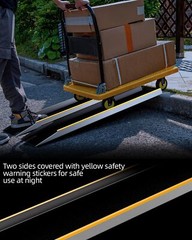 59″ Aluminum Shed Ramp 2PC 5′ Long Loading Ramp 9.8″ Wide Ramps for Shed 1200 lb