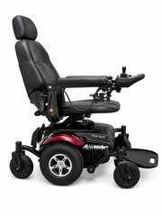 Merits Vision Sport Electric Power Wheelchair, Joystick, 4-Wheel, Black/Blue