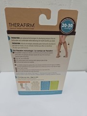 Therafirm 20-30mmHg moderate support thigh high stocking lace top Large sand B10