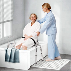 MaxKare Sliding Transfer Bench Shower Chair 300lb Adjustable Non-Slip