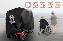600D Waterproof Scooter Cover Black Power Assisted Mobility Scooter Cover 48 in