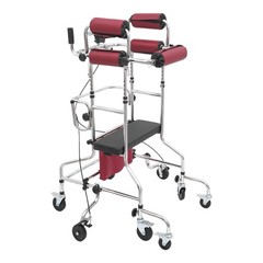 Female Rolling Walker for Elderly, Adjustable Height 8 Wheels Mobility Aid 220lb