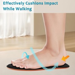 Memory Foam Insoles for Men & Women – 6-6.5 Women/4-4.5 Men, Black